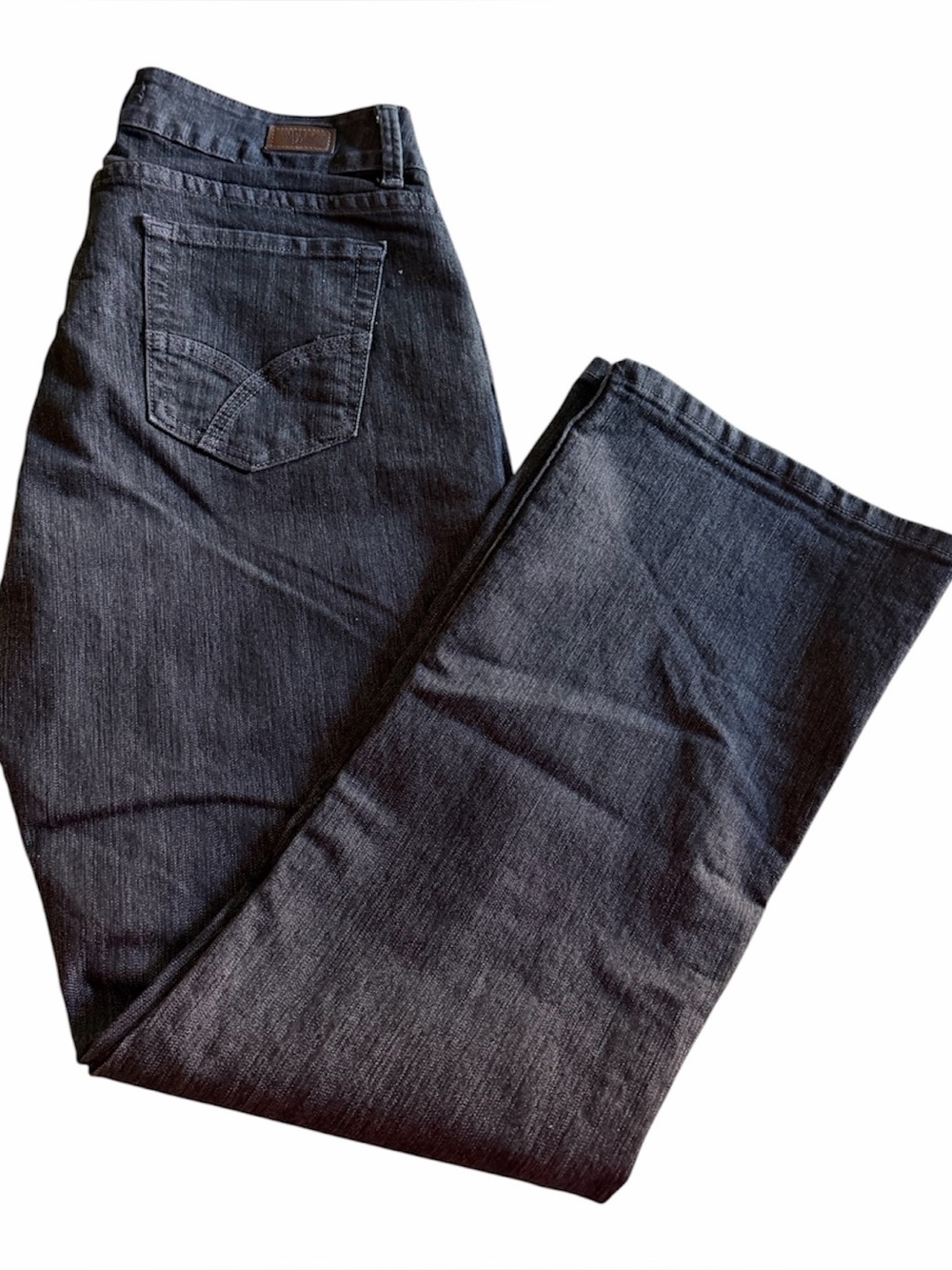 Women's Lee Riders Jeans Boot Cut No Gap Waist Mid Rise Black Size 14 M